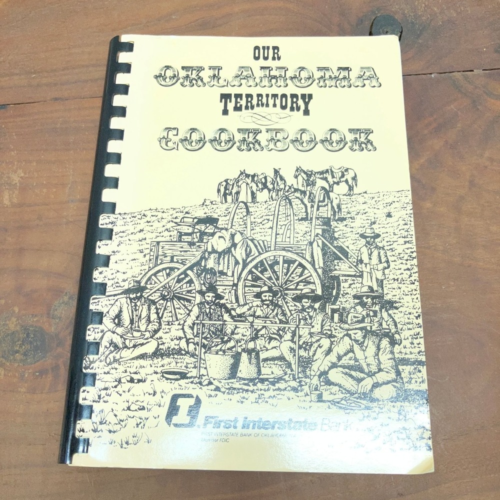 Our Oklahoma Territory Cookbook 1989 Centennial Spiral Bound Recipes Vintage
